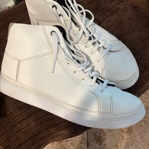 Ugg soft leather white hightops